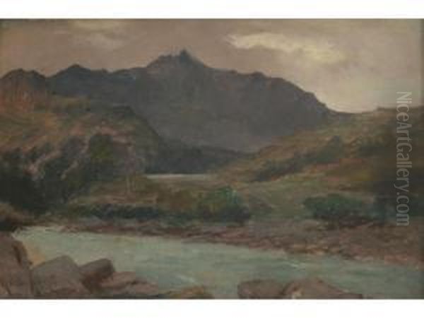 Highland Landscape Oil Painting by Alexander Wellwood Rattray