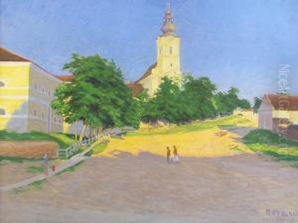 Ratz Peter, Tagyosi : Szekelyhid Oil Painting by Peter T. Ratz