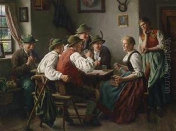 The Admirers Oil Painting by Emil Rau