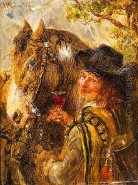 Prost Auf Das Jagdgluck Oil Painting by Wilhelm Carl Rauber