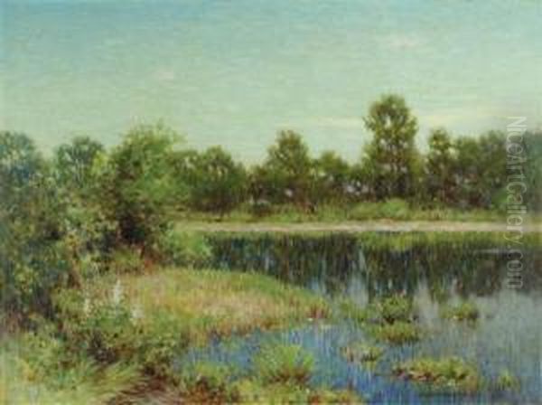 Summer Reflections Oil Painting by John Willard Raught