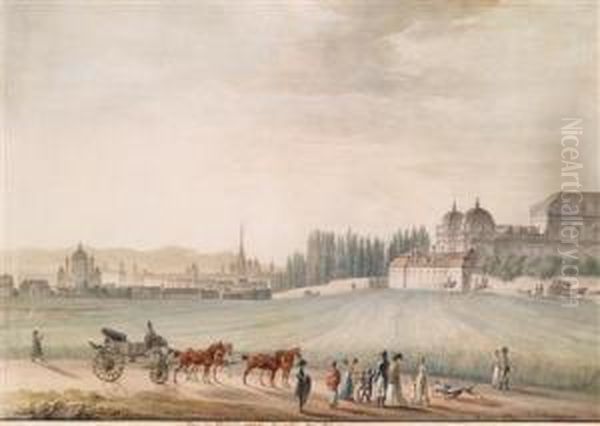 Blick Auf Wien Vom Belvedere Oil Painting by Johann Tobias Raulino