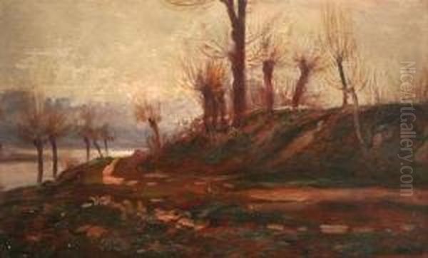 Paesaggio Autunnale Oil Painting by Giovanni Rava