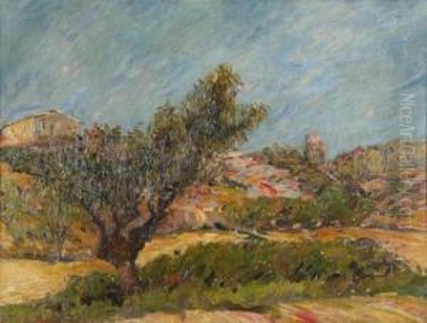 Paysage A L'olivier Oil Painting by Joseph Ravaisou