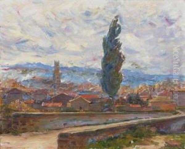 Vue D'aix-en-provence Oil Painting by Joseph Ravaisou