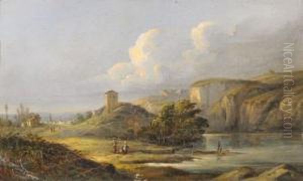 Paysage Dauphinois Oil Painting by Theodore Ravanat