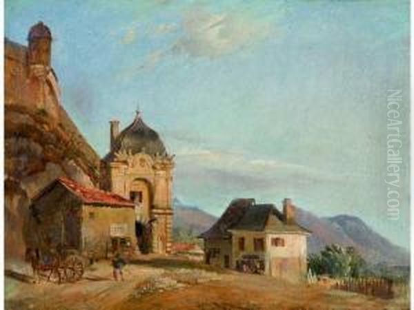 Grenoble La Porte De France Oil Painting by Theodore Ravanat