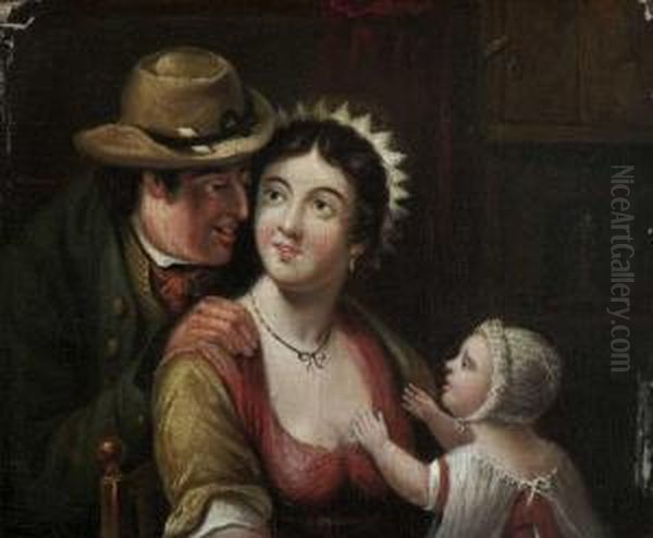 Familienbildnis. Oil Painting by Samuel Raven