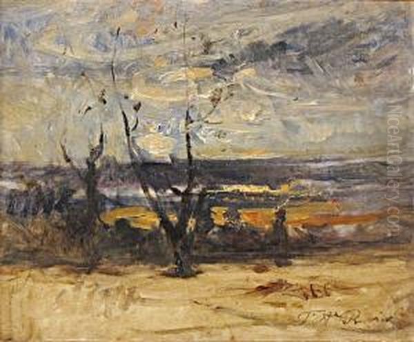 Paysage Aux Arbres Oil Painting by Francois Auguste Ravier