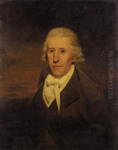 Portrait Of A Gentleman Oil Painting by James Rawlinson