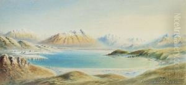 Bay On Lake Tekapo Oil Painting by William Henry Raworth