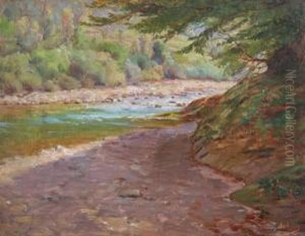 Along The Stream Oil Painting by Charles Ray