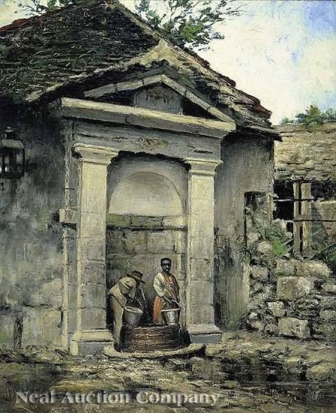 The Old Well House Oil Painting by Melvin Brown Ray