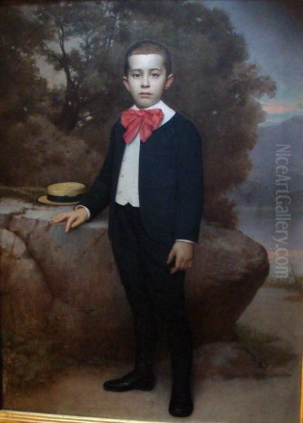 Jeune Homme Oil Painting by Auguste Raynaud