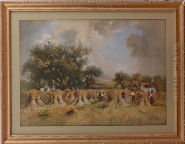 Harvest Scene Oil Painting by Arthur Raynor