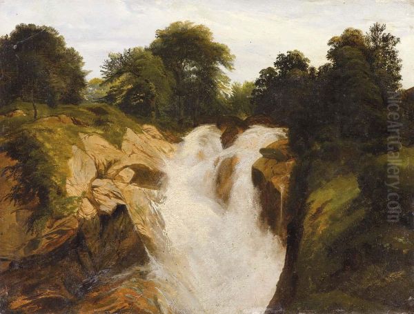 La Cascata Oil Painting by Ernesto Rayper