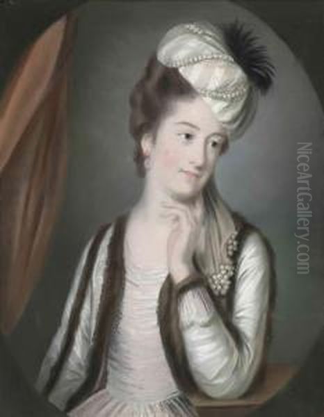 Portrait Of Anne Speke , Wife Of Frederick North, 2ndearl Of Guildford , Oil Painting by Catherine Read