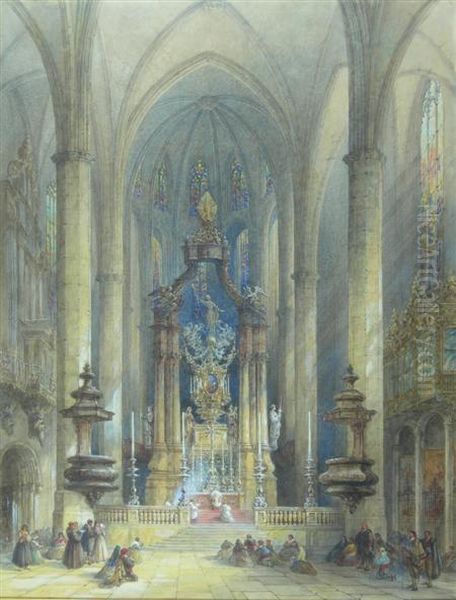 Toledo Cathedral Oil Painting by Samuel Read