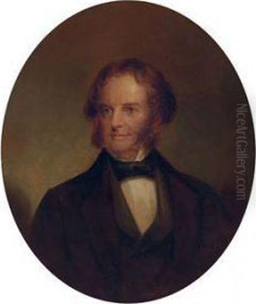 Portrait Of Henry Wadsworth Longfellow Oil Painting by Thomas Buchanan Read