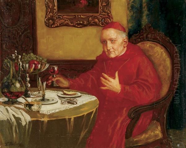 The Cardinal's Lunch Oil Painting by Theodor Recknagel