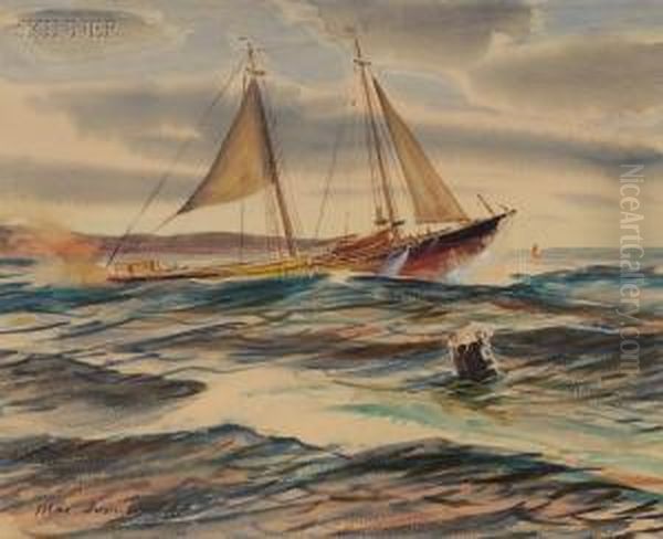 On The High Seas Oil Painting by Mcivor Reddie