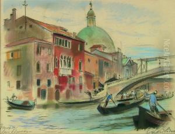 Venezia San Simeone Oil Painting by Alfred Reder