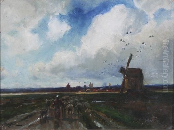 Passing Showers Oil Painting by Arthur Walker Redgate