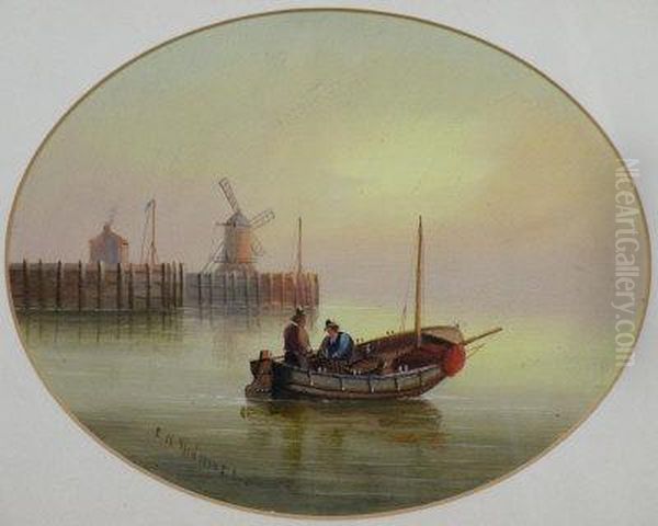 A Fishing Boat At Dawn Oil Painting by Edward King Redmore