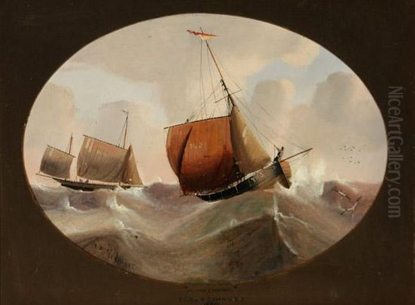 In Mid-channel Oil Painting by Edward King Redmore