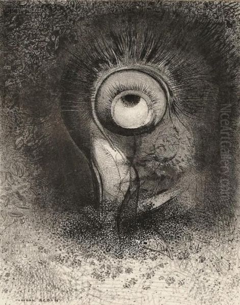 Il Y Eut Peut-etre Une Vision Premiere Essayee Dans La Fleur Oil Painting by Odilon Redon