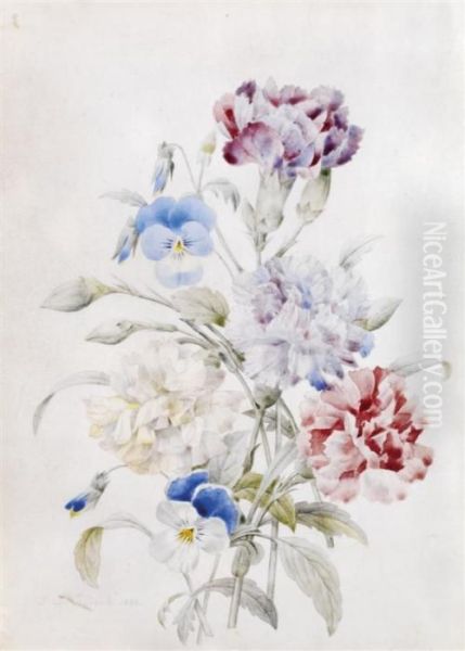 Jetee De Fleur Oil Painting by Pierre-Joseph Redoute