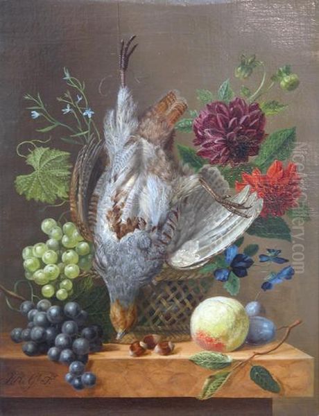 Stilleven Met Wild En Fruit - Nature Morte Au Gibier Et Auxfruits Oil Painting by Hendrik Reekers