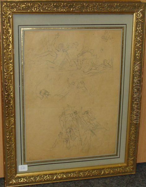 Croquis D'automedon (1er Envoi De Rome) Oil Painting by Henri Alexandre Georges Regnault