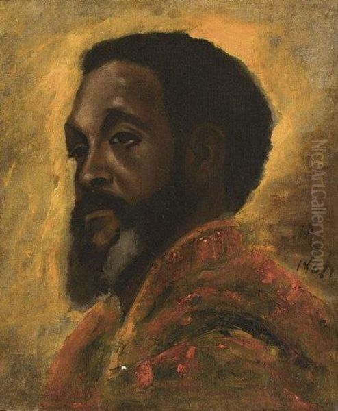 Tete De Maure Oil Painting by Henri Alexandre Georges Regnault