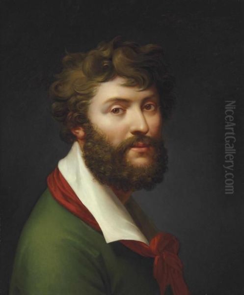 Self Portrait Oil Painting by Jean-Baptiste Regnault