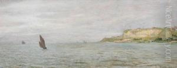 Kust Bij Le Havre. Oil Painting by Regnier