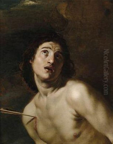 Saint Sebastian Oil Painting by Niccolo Renieri (see Regnier, Nicolas)