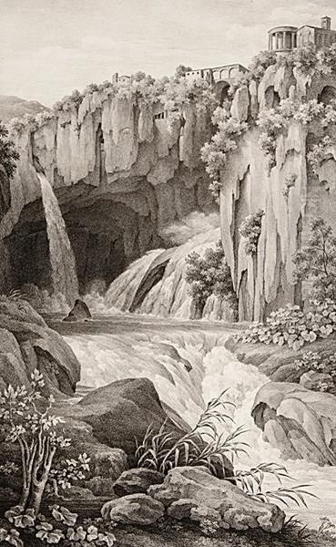 Die Grotte Des Neptun Zu Tivoli Oil Painting by Friedrich Rehberg