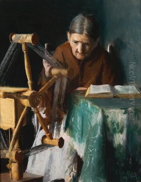 The Tangled Thread Oil Painting by George Agnew Reid