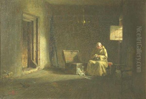 Cleaning The Church Plate Oil Painting by George, Sir Reid