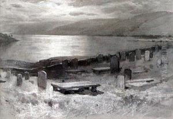 Kirkyard Oil Painting by George, Sir Reid