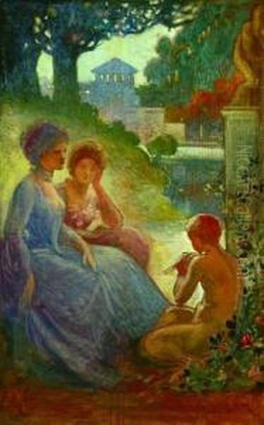 Pan's Song Oil Painting by James Eadie Reid