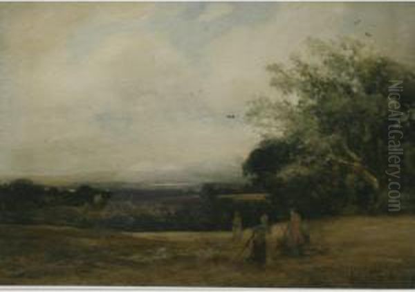 A Hertfordshire Landscape Oil Painting by John Jefferson Reid