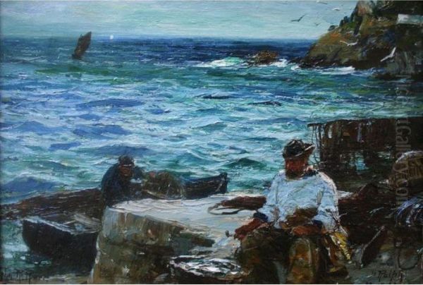 The Fisherman Oil Painting by John Robertson Reid