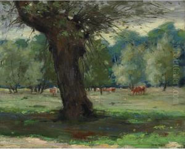 The Pasture Oil Painting by Mary Augusta Heister Reid