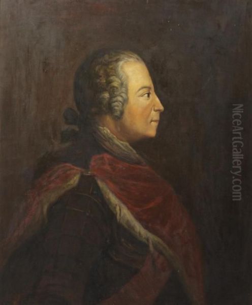 Portrait Of King Frederick Ii Of Prussia Oil Painting by Stephen Reid