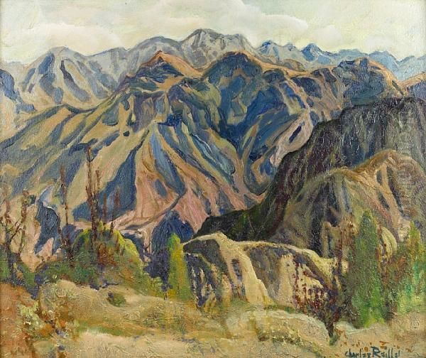 Mountain Barrier Oil Painting by Charles Reiffel