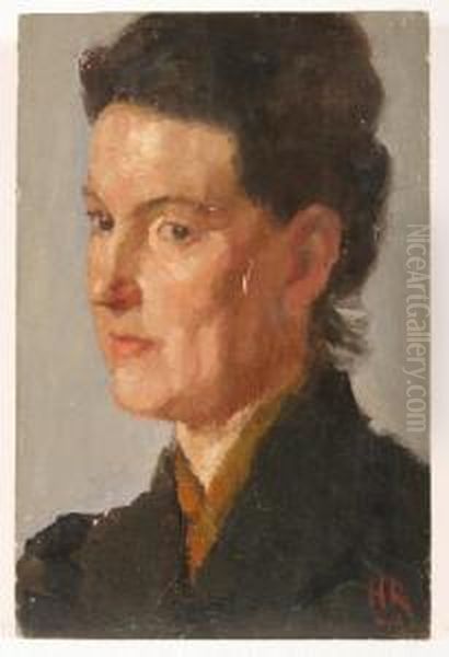 Portrait Einerfrau, Dreiviertelprofil Oil Painting by Heinrich Reifferscheid