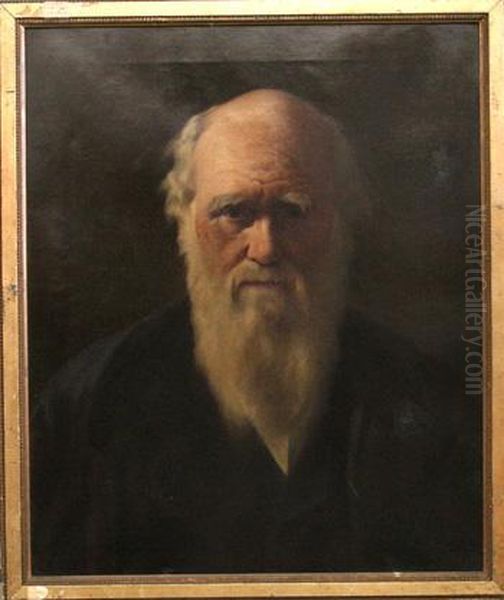 Retrato De Darwin Oil Painting by John Lewis Reilly