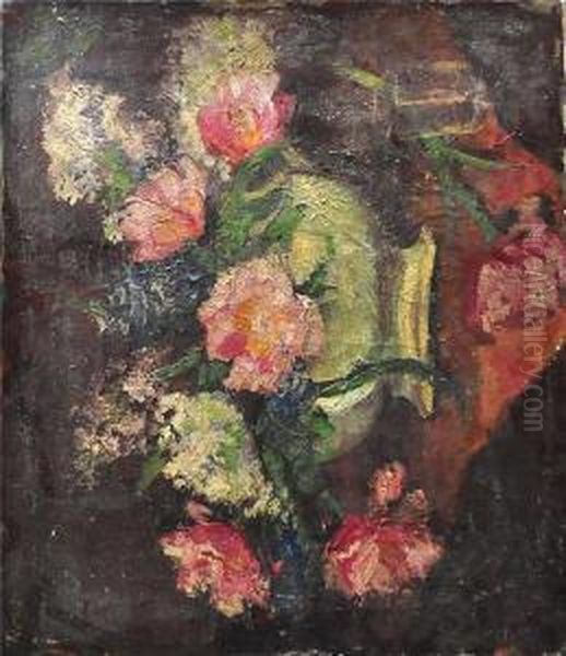 Impressionistisches Blumenstillleben Oil Painting by Fritz Reiner